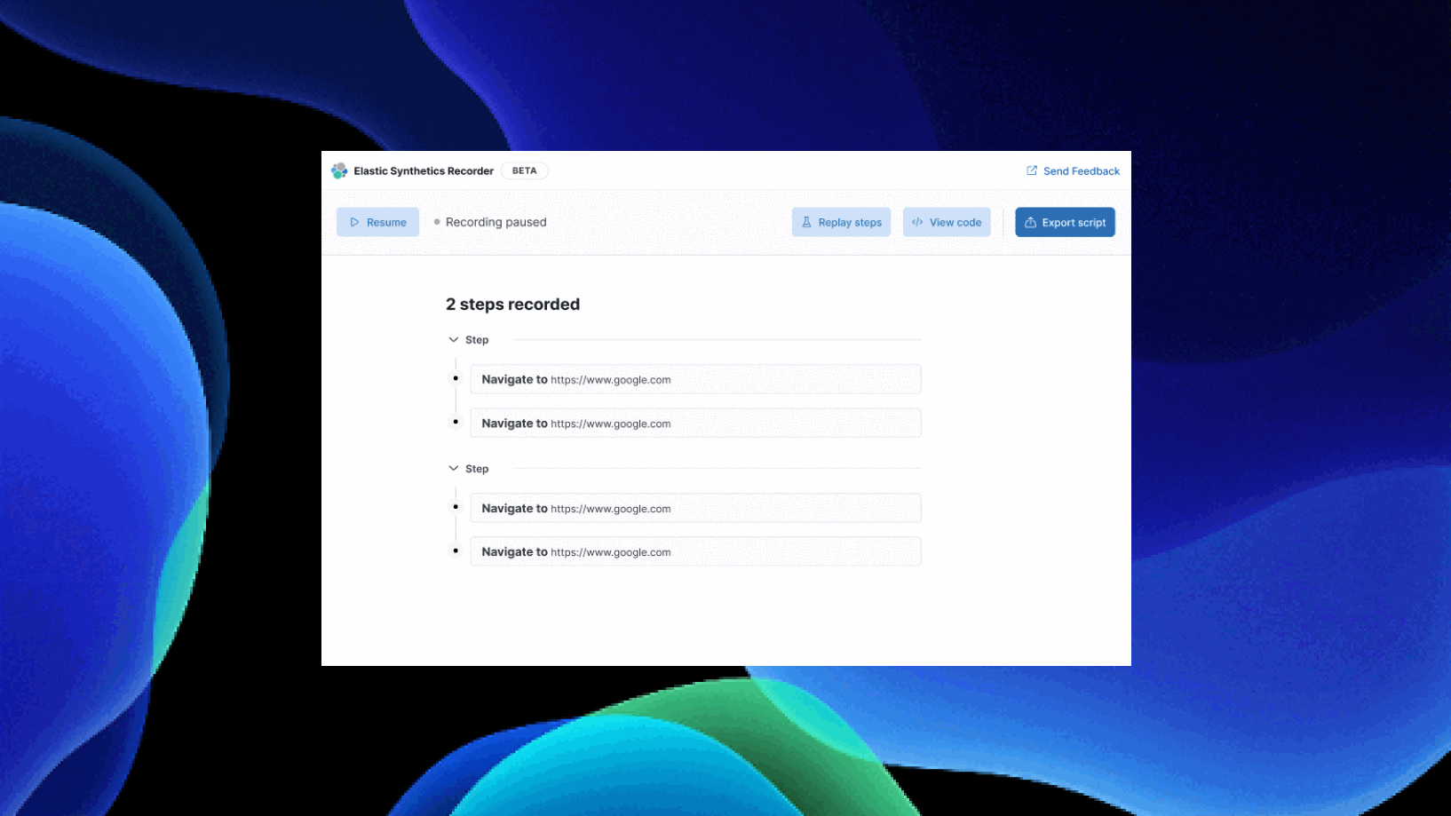 Recorder capturing user interactions