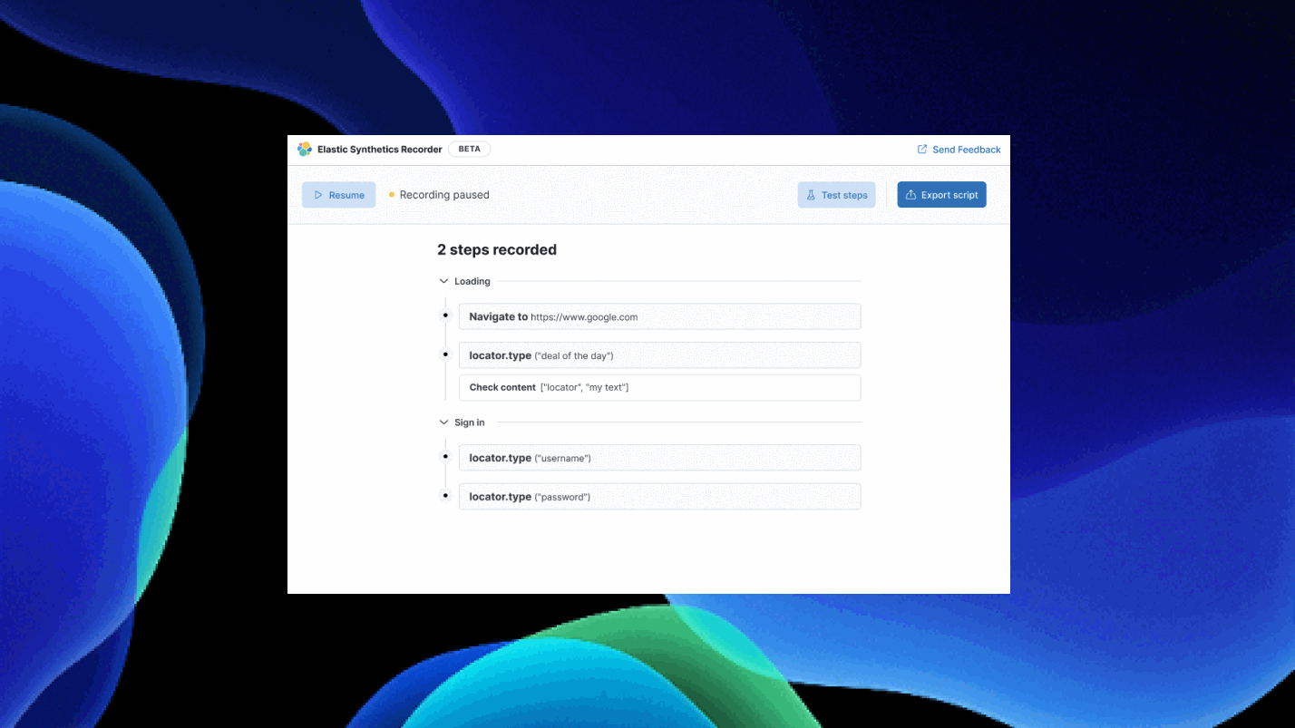 Editing the generated test script