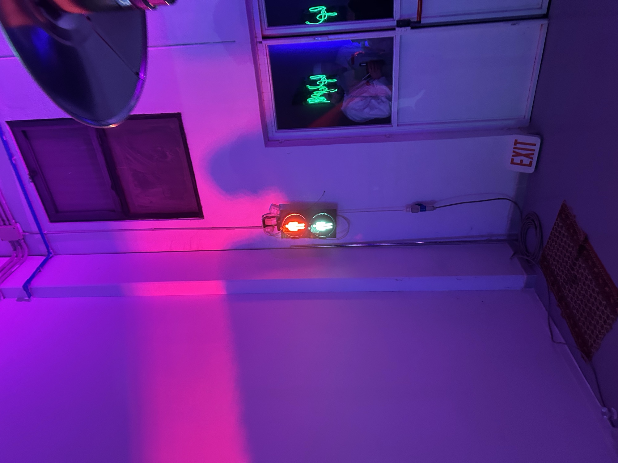 Salvaged signals and an exit sign