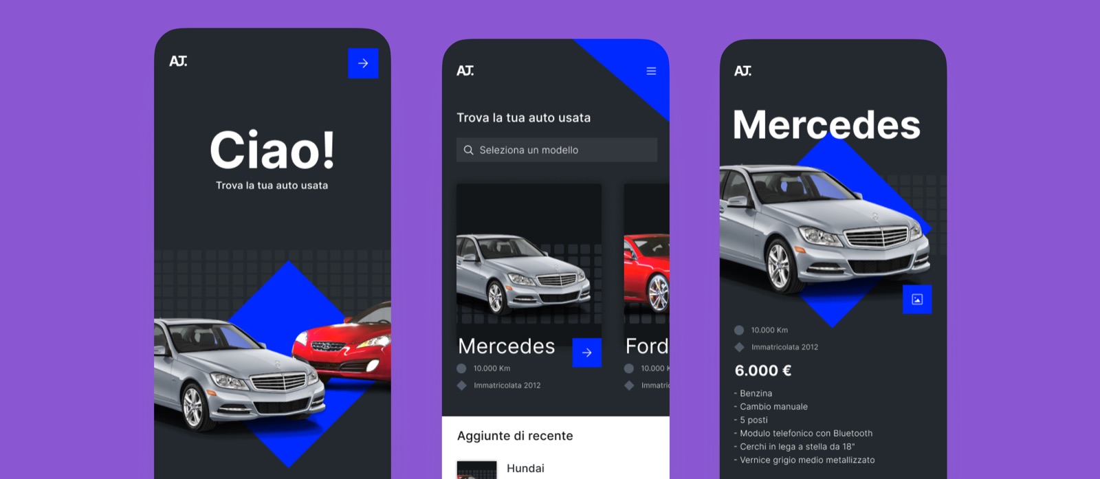 AutoJ used-car marketplace app
