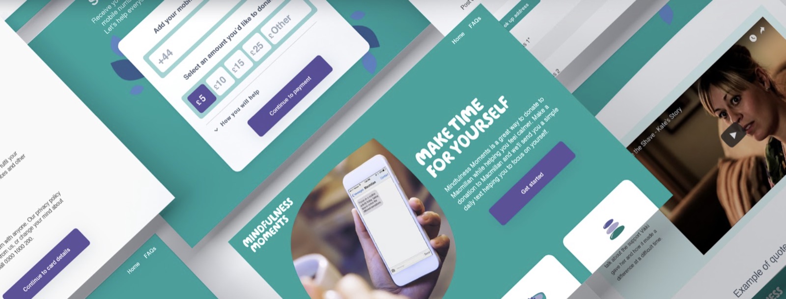 Macmillan Mindfulness Moments donation flow